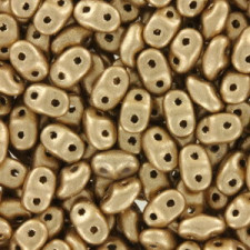 Matubo MiniDuo Perlen 4x2.5mm Matte - metallic flax